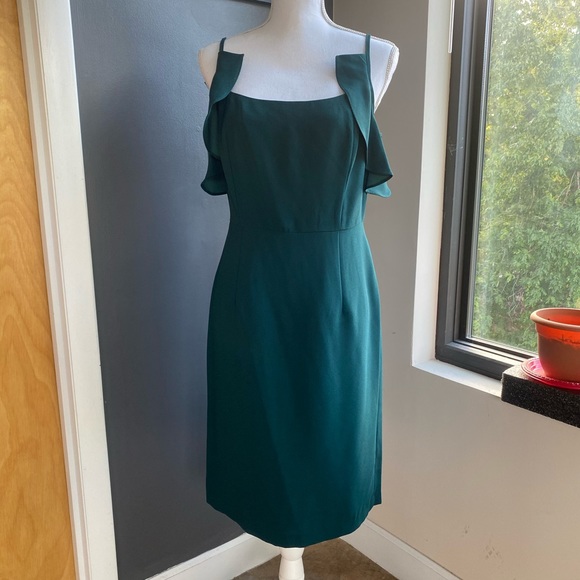 Nanette Lepore Ruffle Trim Dress in Evergreen - Picture 5 of 13